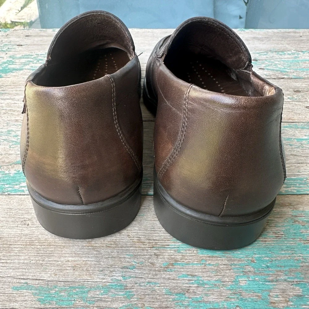 Mephisto Air-Jet Shoes Men's 9.5 US Brown Leather Slip-On Loafers Made in France